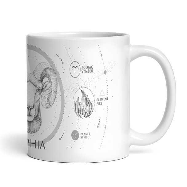 Aries Zodiac Sign Birthday Gift Tea Coffee Cup Personalised Mug