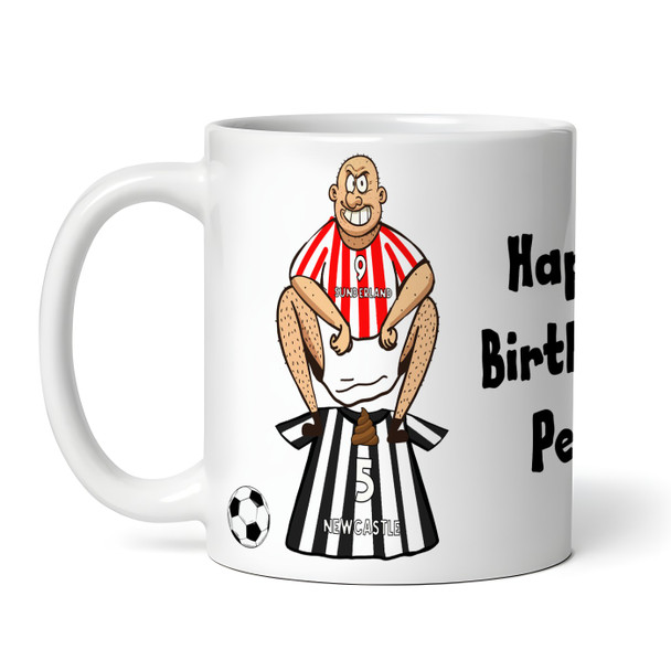 Sunderland Shitting On Newcastle Funny Football Gift Team Personalised Mug