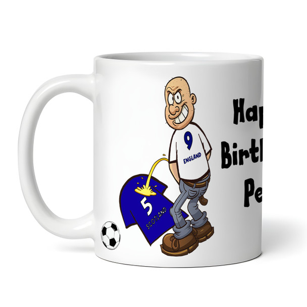 England Weeing On Scotland Funny Football Gift Team Rivalry Personalised Mug