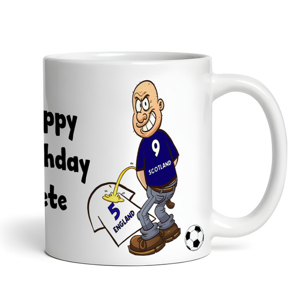 Scotland Weeing On England Funny Football Gift Team Rivalry Personalised Mug