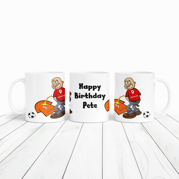 Aberdeen Weeing On Dundee Funny Football Gift Team Rivalry Personalised Mug