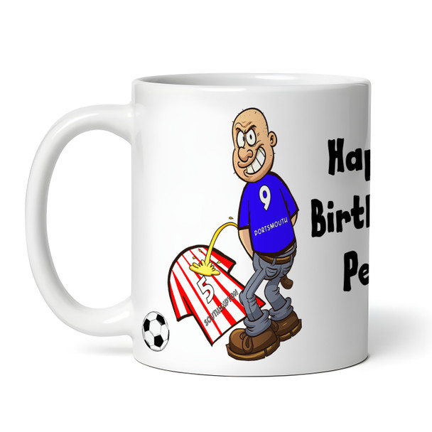 Portsmouth Weeing On Southampton Funny Football Gift Team Personalised Mug