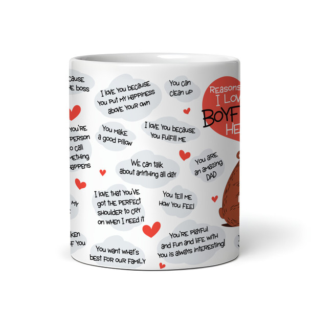 Gift For Boyfriend Reasons Why I Love You Bears Valentine's Day Personalised Mug