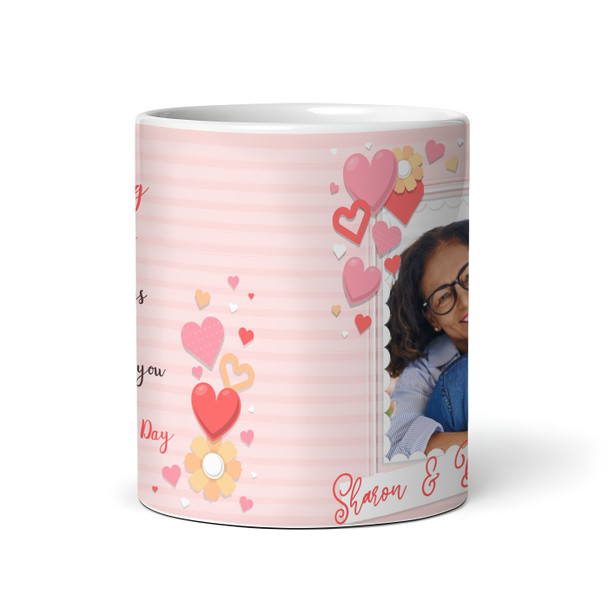 Pink Hearts Romantic Gift For Her Photo Frame Valentine's Day Personalised Mug