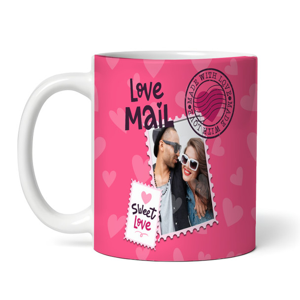 Photo Gift For Girlfriend Pink Love Mail Valentine's Day Gift Personalised Mug