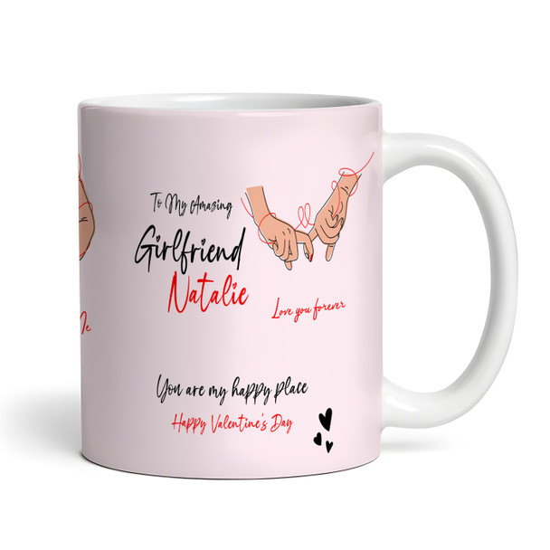 Gift For Girlfriend Heart Couple Hands Valentine's Day Gift Personalised Mug