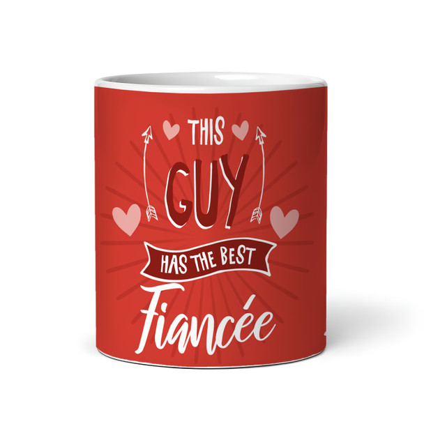 Red Photo Gift For Fiancé Best Fiancée Valentine's Day Gift Personalised Mug