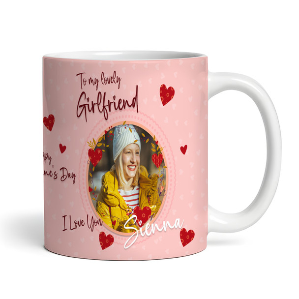 Gift For Girlfriend Love Hearts Photo Valentine's Day Gift Personalised Mug