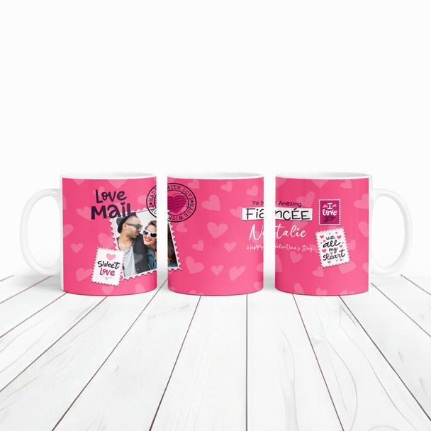 Photo Fiancée Gift Pink Love Mail Valentine's Day Gift Personalised Mug