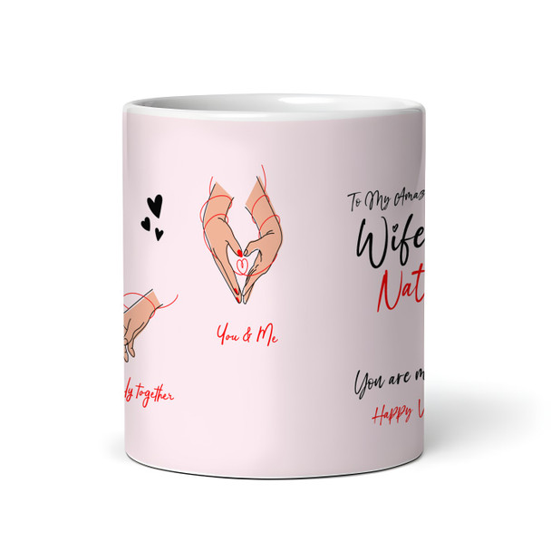 Gift For Wife Heart Couple Hands Valentine's Day Gift Personalised Mug