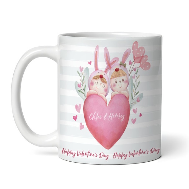 Cute Bunny Rabbit Romantic Gift Valentine's Day Gift Personalised Mug
