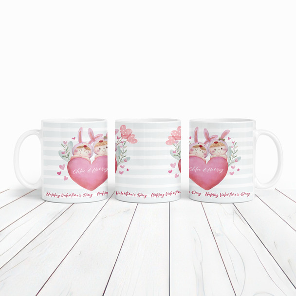 Cute Bunny Rabbit Romantic Gift Valentine's Day Gift Personalised Mug