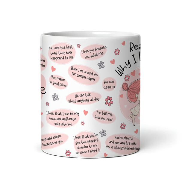 Romantic Gift Reasons Why I Love You Cute Couple Personalised Mug
