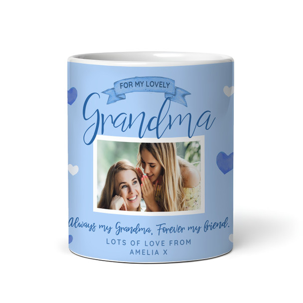 Mother's Day Gift Birthday Gift For Grandma Photo Flower Blue Personalised Mug