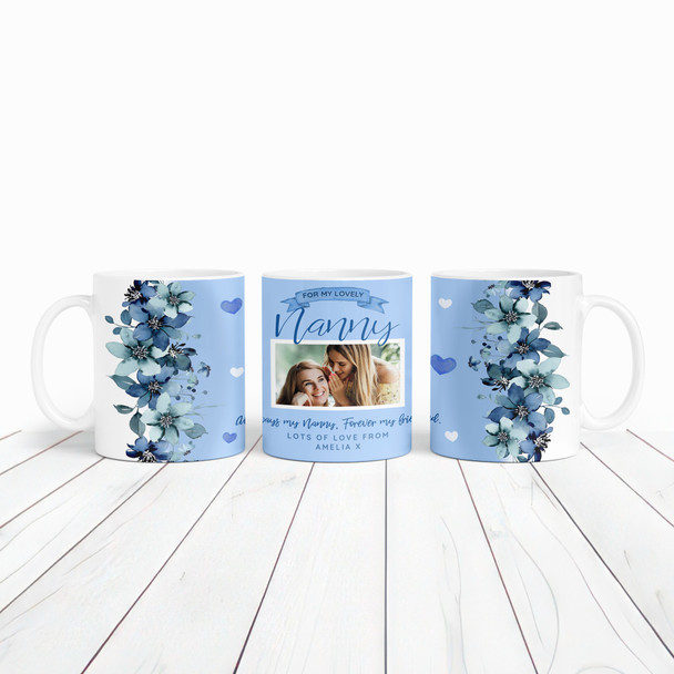 Nanny Mother's Day Gift Birthday Gift For Nanny Photo Flower Personalised Mug