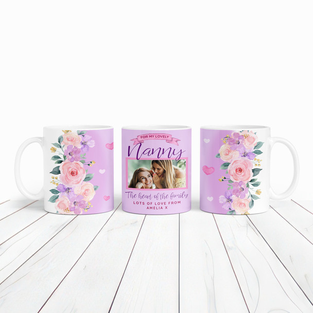 Nanny Photo Heart Of The Family Birthday Mother's Day Gift Personalised Mug