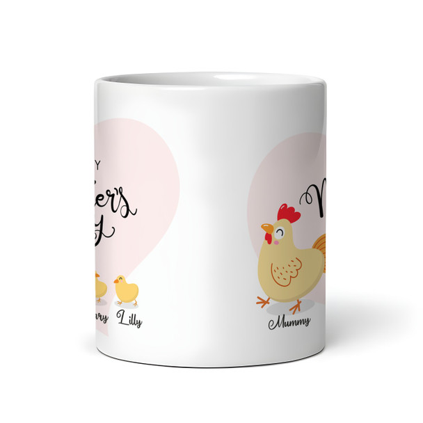 Chicken Mummy With Children Mother's Day Gift Personalised Mug
