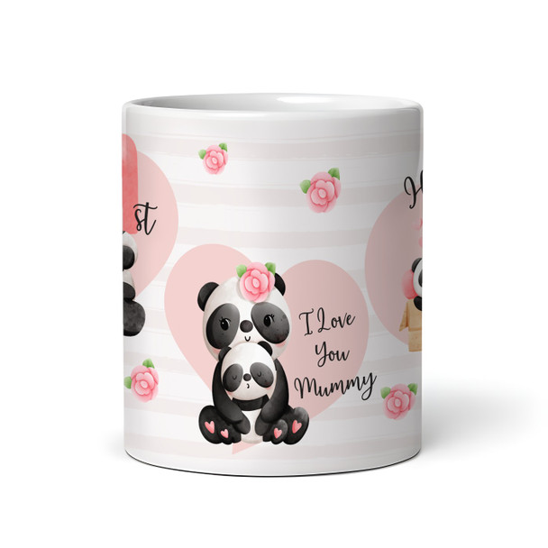 1st Mother's Day Gift Panda Mum and Baby Personalised Mug
