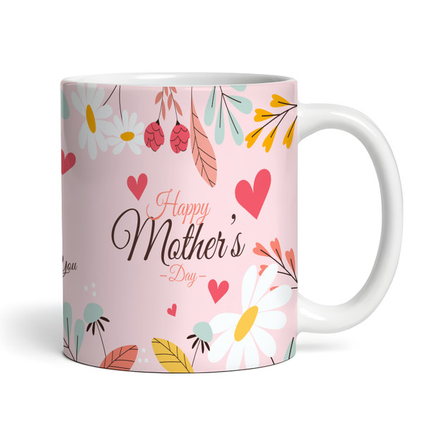 Floral Heart Photo Mother's Day Gift Personalised Mug