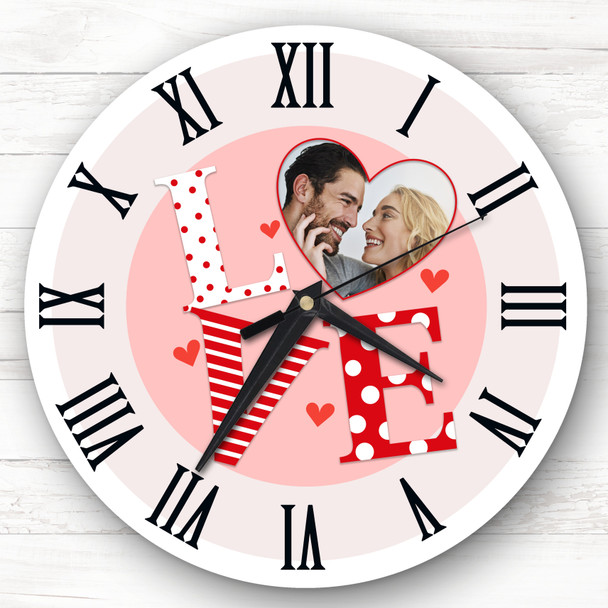 Love Heart Photo Romantic Birthday Or Valentine's Day Gift Personalised Clock