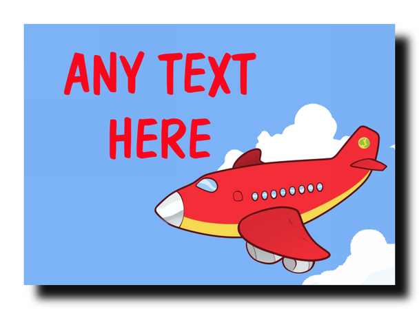 Red Plane Personalised Jumbo Magnet