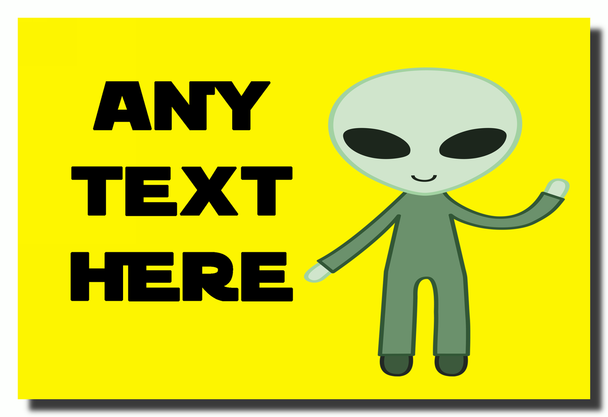 Alien Personalised Jumbo Fridge Magnet