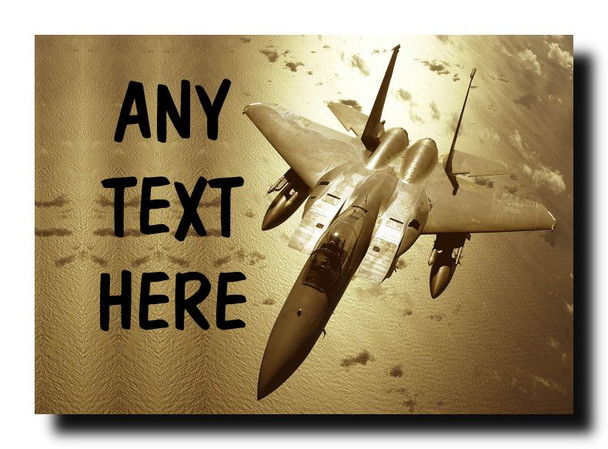 Fighter Jet Plane Personalised Jumbo Magnet