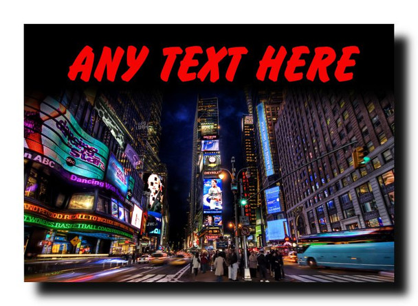 Times Square New York Personalised Jumbo Magnet