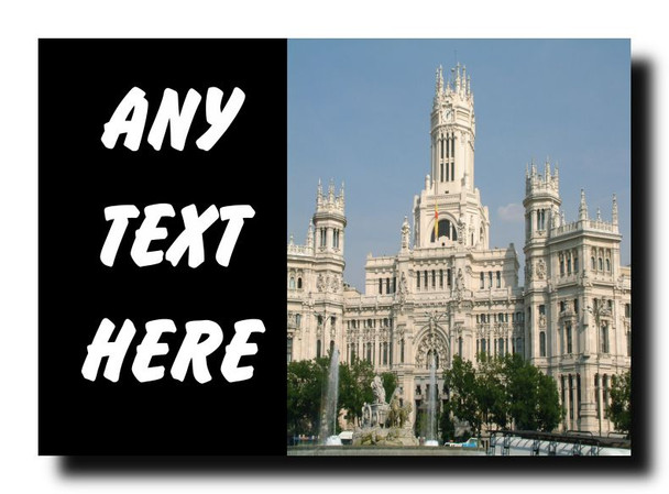 Madrid Spain Personalised Jumbo Magnet