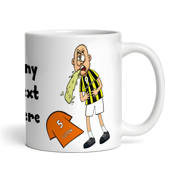 Watford Vomiting On Luton Funny Football Fan Gift Team Rivalry Personalised Mug