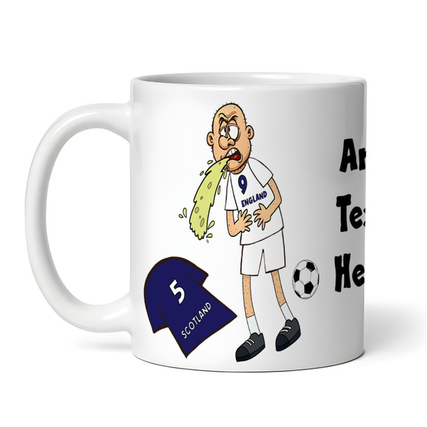 Any Team Vomiting On Any Team Funny Football Gift Team Rivalry Personalised Mug