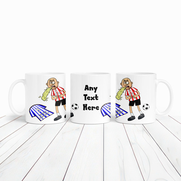 United Vomiting On Wednesday Funny Football Gift Team Rivalry Personalised Mug