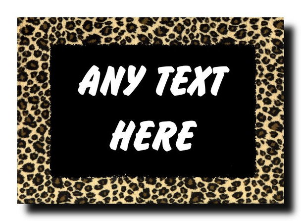 Leopard Print Personalised Jumbo Magnet