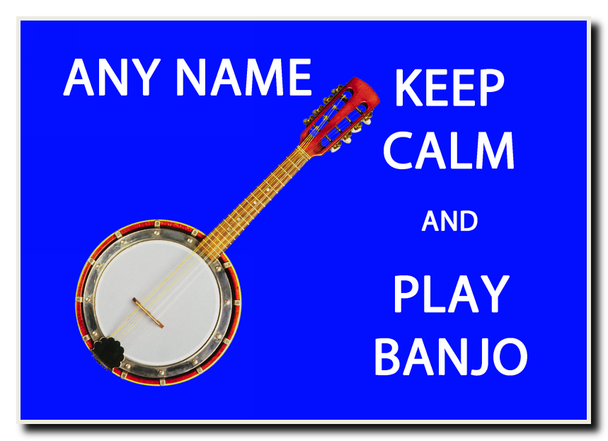 Keep Calm And Play Banjo Personalised Jumbo Magnet