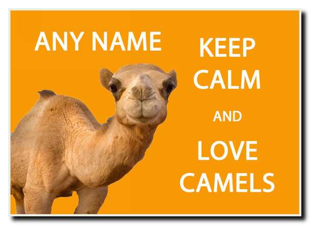 Keep Calm And Love Camels Personalised Jumbo Magnet