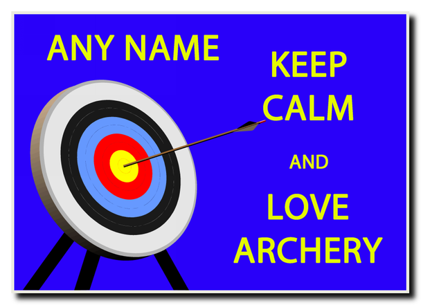 Keep Calm And Love Archery Personalised Jumbo Magnet