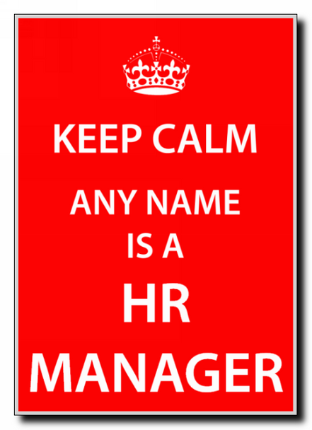 Hr Manager Personalised Keep Calm Jumbo Magnet