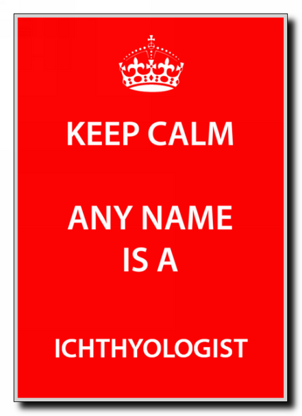 Ichthyologist Personalised Keep Calm Jumbo Magnet