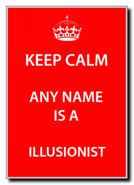 Illusionist Personalised Keep Calm Jumbo Magnet