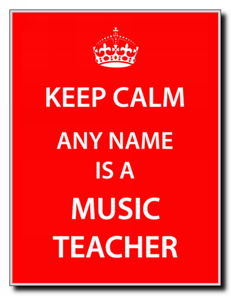 Music Teacher Personalised Keep Calm Jumbo Magnet