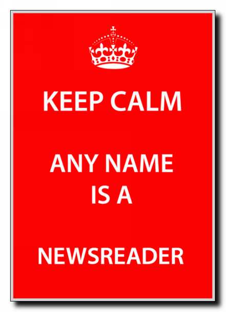 Newsreader Personalised Keep Calm Jumbo Magnet