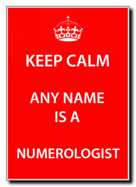 Numerologist Personalised Keep Calm Jumbo Magnet