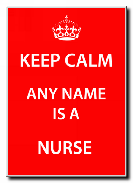 Nurse Personalised Keep Calm Jumbo Magnet