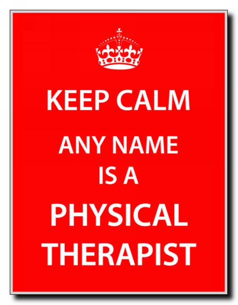 Physical Therapist Personalised Keep Calm Jumbo Magnet