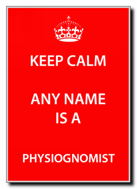 Physiognomist Personalised Keep Calm Jumbo Magnet