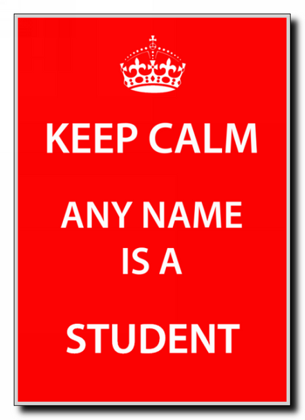 Student Personalised Keep Calm Jumbo Magnet