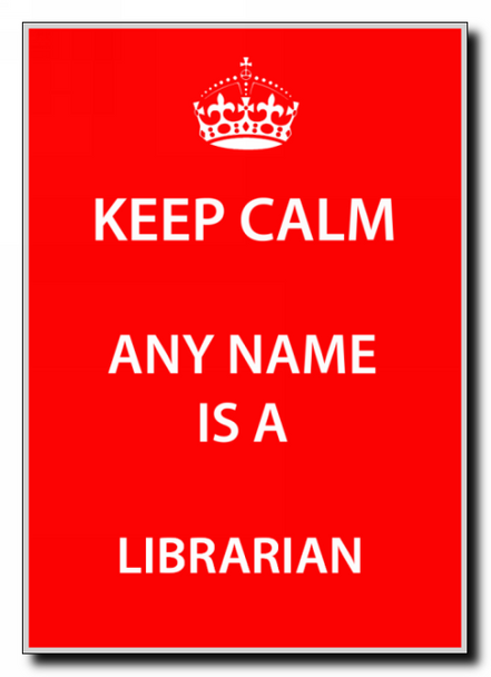 Librarian Personalised Keep Calm Jumbo Magnet