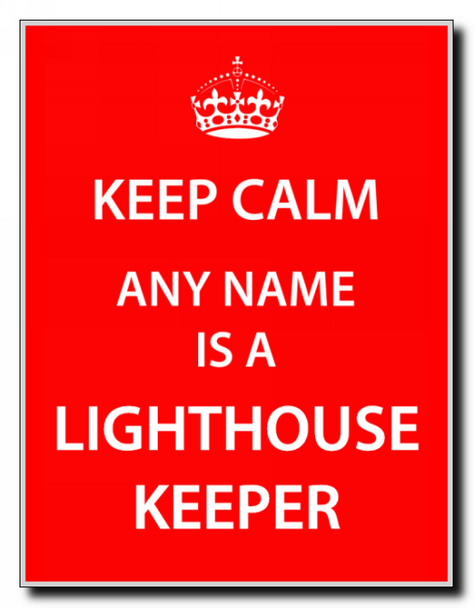 Lighthouse Keeper Personalised Keep Calm Jumbo Magnet