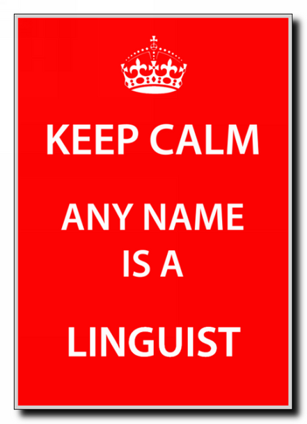 Linguist Personalised Keep Calm Jumbo Magnet