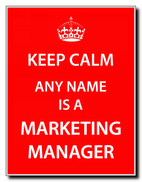 Marketing Manager Personalised Keep Calm Jumbo Magnet
